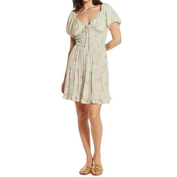 Wishlist Dresses & Skirts - WISHLIST APPAREL NWOT Floral Open Back Tiered Mini Dress Multicolor Size Large